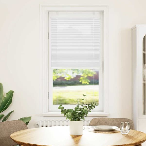 Plisserad persienn vit 65x150cm tyg bredd 64,4cm polyester