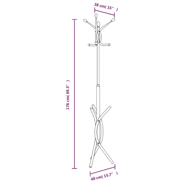 Klädhängare vit 176 cm pulverlackerat järn