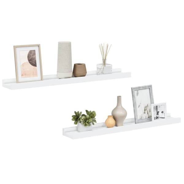 Tavellist 2 st vit 60x9x3 cm MDF