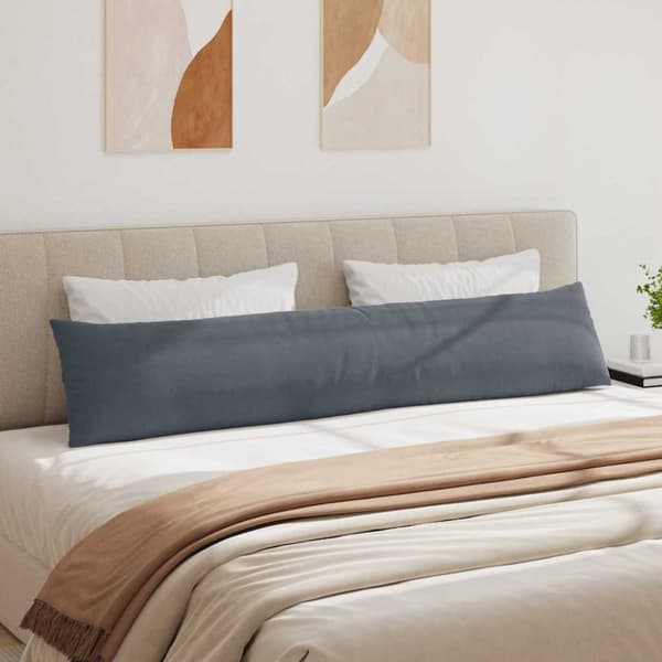 Sofakuddar 2 pcs Mörkgrå 200 x 40 cm Kordread tyg