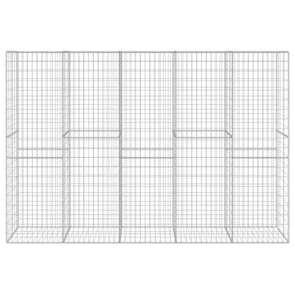 Gabionmur med lock galvaniserat stål 300x50x200 cm
