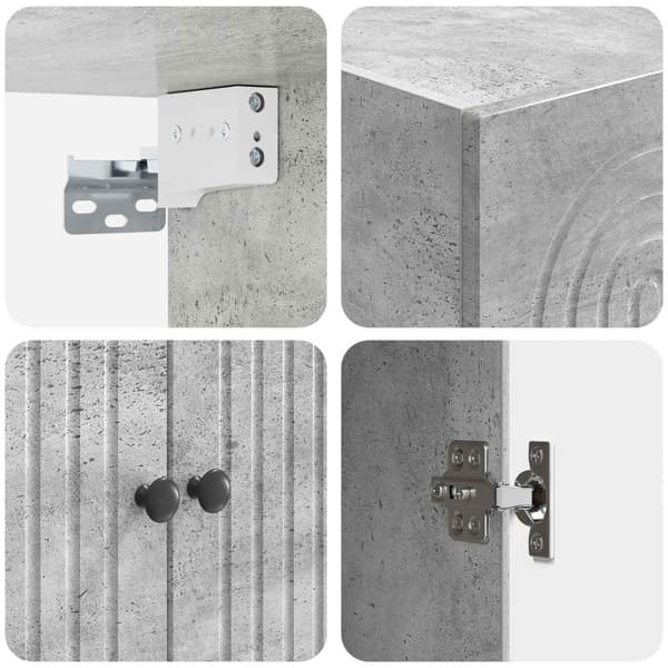 Skåpset 2 pcs Konstruerat trä