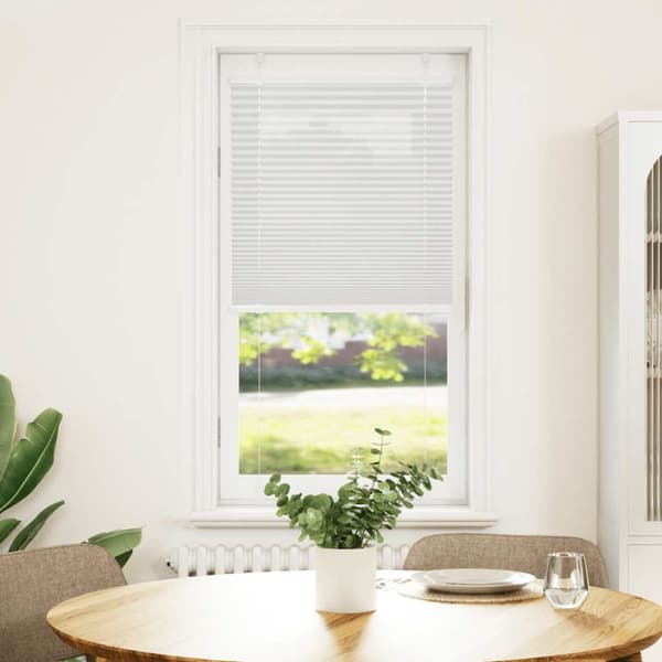 Plisserad persienn ljusgrå 65x100cm tyg bredd 64,4cm polyester