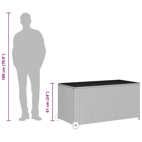 Dynbox ljusgrå 120x65x61 cm konstrotting
