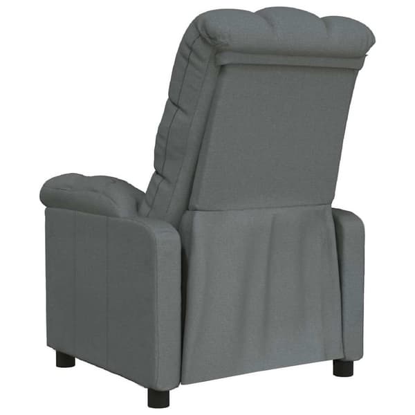 Reclinerfåtölj mörkgrå tyg