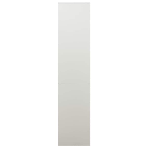 Dokumentskåp ljusgrå 90x40x180 cm stål
