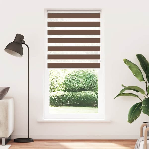 Rullgardin zebra brun 105x230 cm tyg bredd 100,9 cm polyester