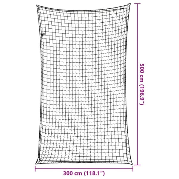 Lastnät med elastiskt rep svart 5x3 m PP