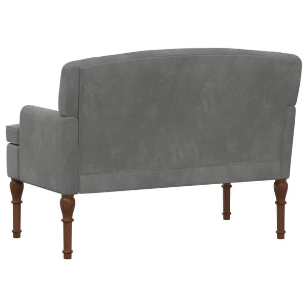 Loveseat med knapprapport Mörkgrå 111 x 65 x 79 cm Sammet