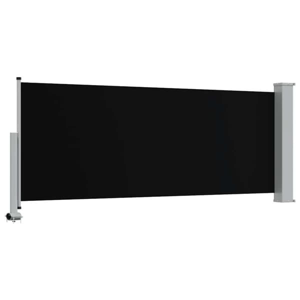 Infällbar sidomarkis 120 x 300 cm svart
