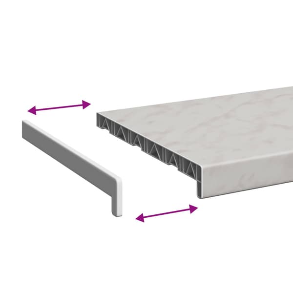 Fönsterbräda Marmorstruktur 100 x 30 x 4,5 cm PVC