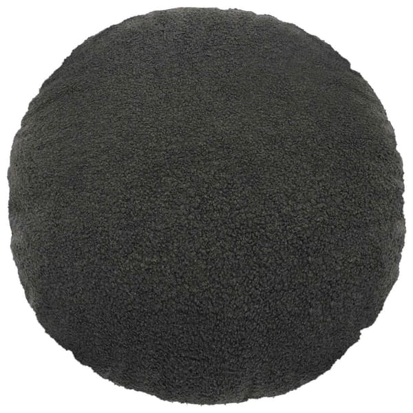 Kuddöverdrag 2 st HEERLEN Mörkgrå Ø 40 cm Bouclé