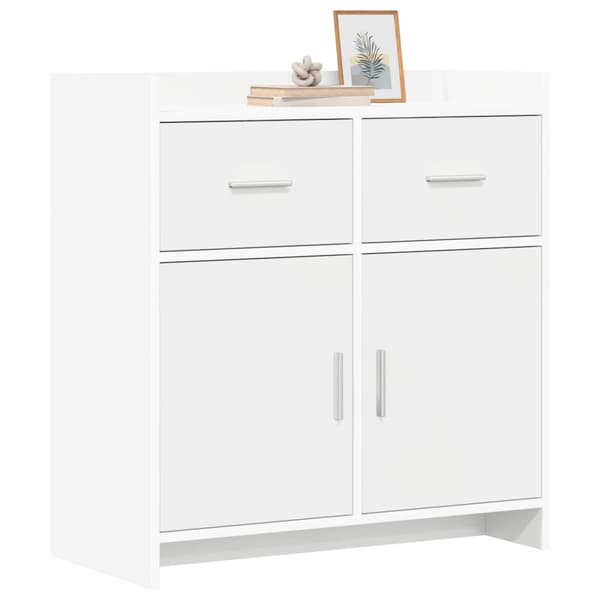Sideboard Vit 75 x 36 x 80 cm Konstruerat trä
