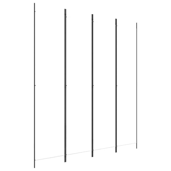Rumsavdelare 4 paneler vit 200x220 cm tyg