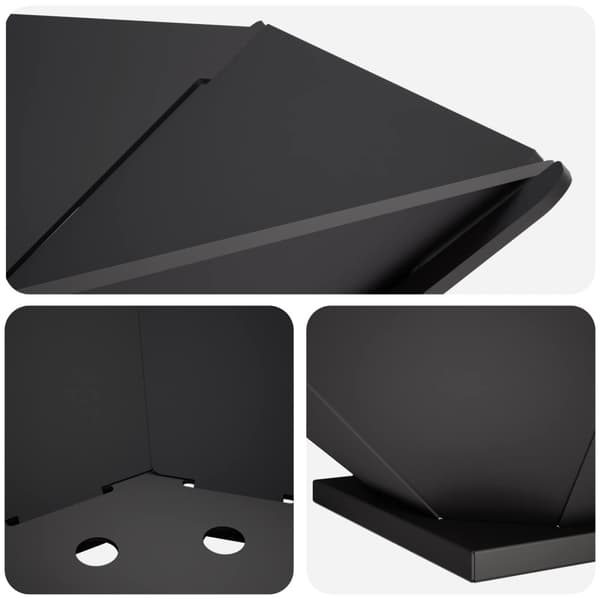 Eldstad Svart 50 x 50 x 15,5 cm Stål