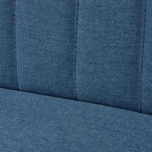 Soffa 117x55,5x77 cm tyg blå