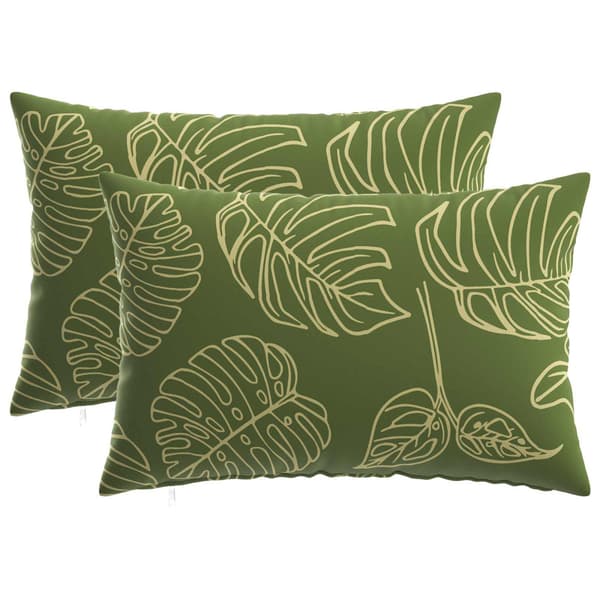 Kuddöverdrag 2 st HEERLEN Bladdesign 30 x 50 cm Polyester