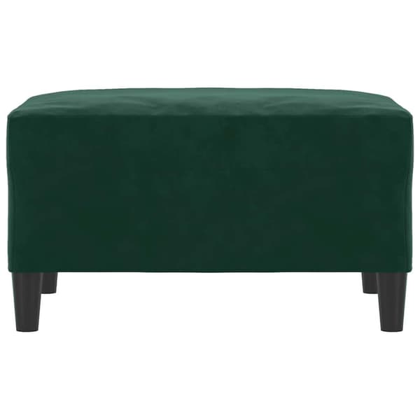Fotpall mörkgrön 70x55x41 cm sammet