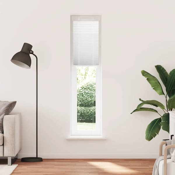 Plisserad persienn vit 45x200cm tyg bredd 44,4cm polyester