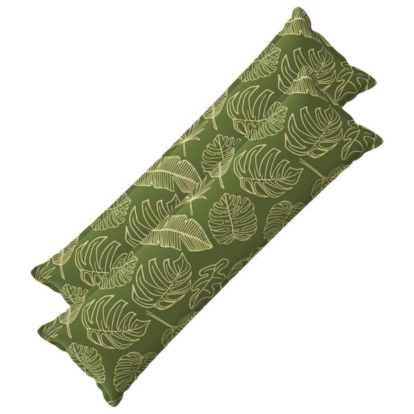 Kuddöverdrag 2 st HOUTEN Bladdesign 40 x 145 cm Polyester