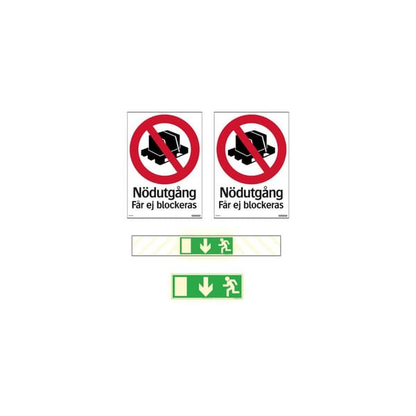 Skylt Dörrkit för nödutgångar