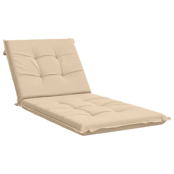 Solstol Kudde GEMERT 100% Polyester Gräddvit 190 x 70 x 9 cm