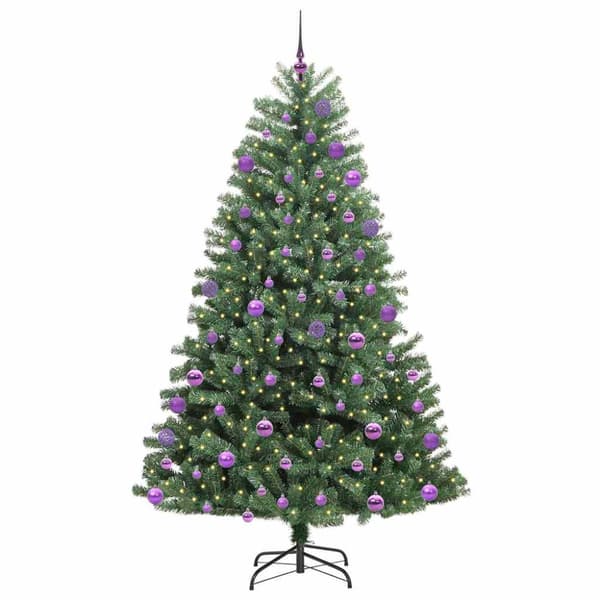Plast Hingad Julgran med stativ Grön 180 cm PVC och metall
