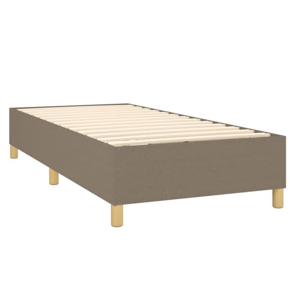 Boxspring-sängram Taupe 80x200cm tyg