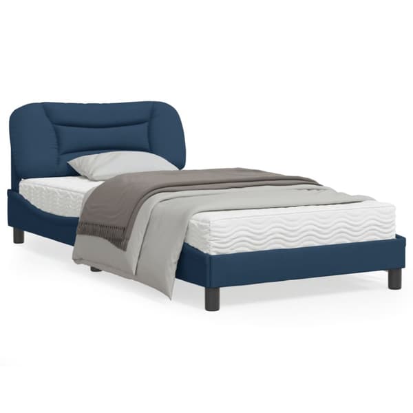 Bed Frame without Mattress "Hvar" Blue 100x200 cm Fabric