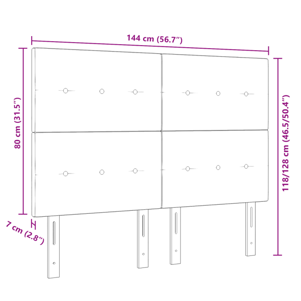 LED huvuddyna med LED-ljusslingor Blå 144 cm Sammet