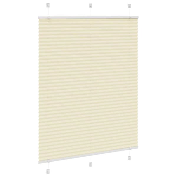 Plisserad persienn cremefärgad 110x100 cm tyg bredd 109,4cm