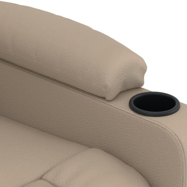 Elektrisk massagefåtölj cappuccino konstläder