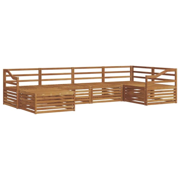 Utomhussoffset 6 pcs Naturfärg