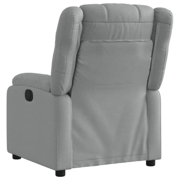 Reclinerfåtölj ljusgrå tyg