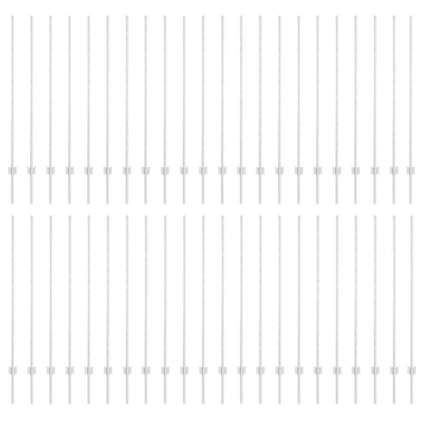 Stängselstolpe 44 pcs Silver 180 cm Stål