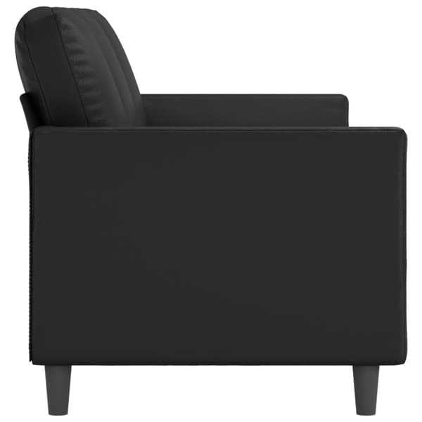 3-sitssoffa svart 180 cm konstläder
