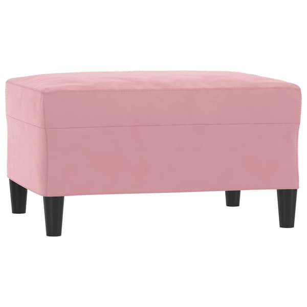Soffgrupp med dynor 4 delar rosa sammet