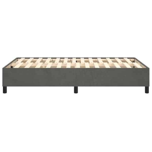 Boxspring-sängram mörkgrå 120x200 cm sammet