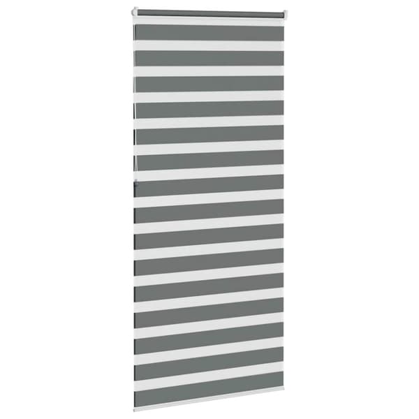 Rullgardin zebra mörkgrå 105x230 cm tyg bredd 100,9cm polyester