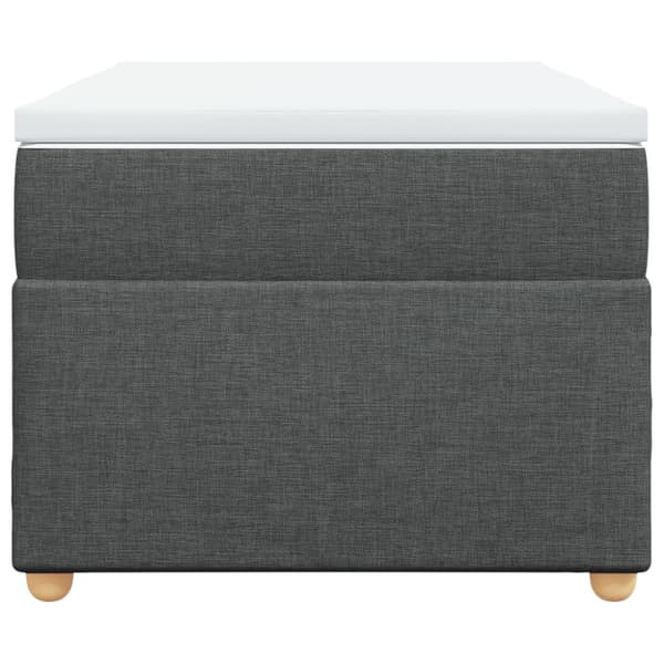 Ramsäng med madrass mörkgrå 100x200 cm tyg