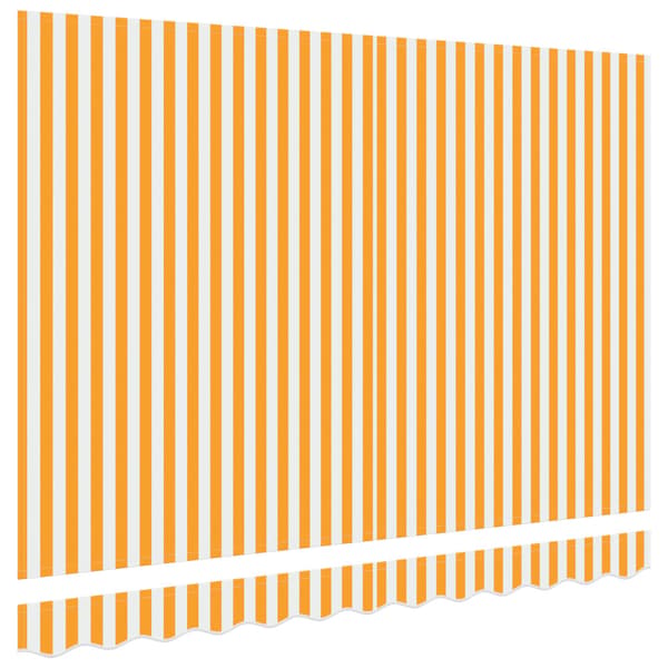 Markisväv Gul och Vit 3,5 x 2 m Polyester