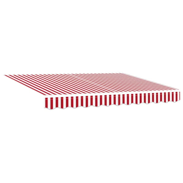 Utdragbar markis Röd och Vit 300 x 250 cm Polyester