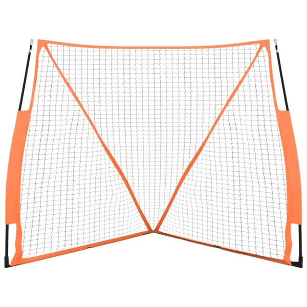Basebollnät bärbart orange&svart 183x182x183cm stål&polyester