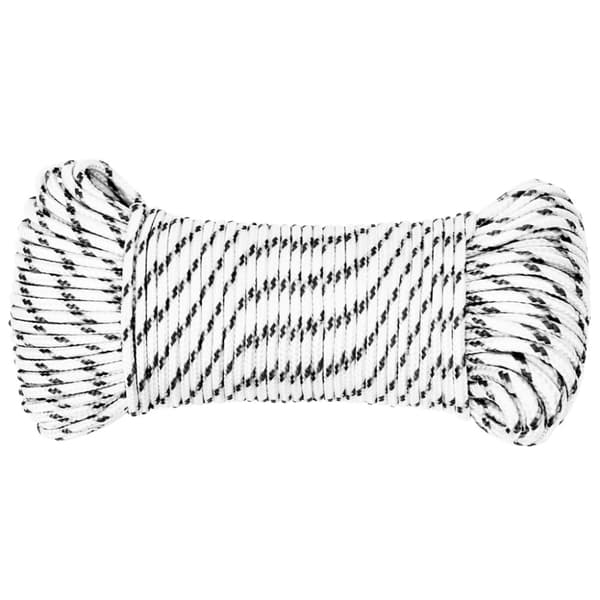 Båtlina flätad vit 5 mm x 50 m polyester