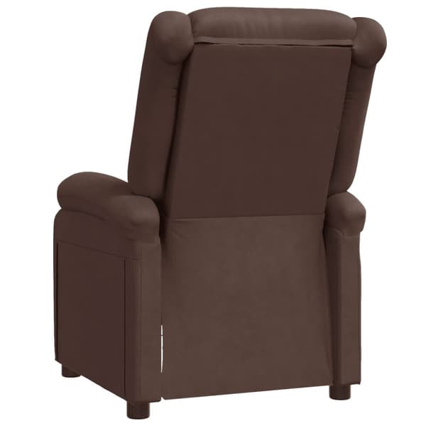 Reclinerfåtölj brun konstläder