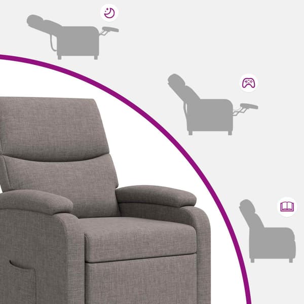 Recliner Taupe Tyg
