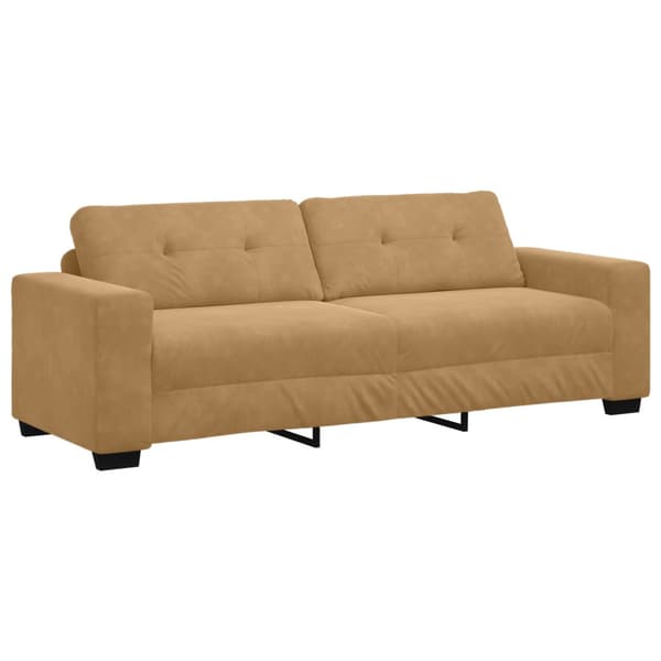 Soffset 3 pcs Brun 221 x 80 x 80 cm Sammet