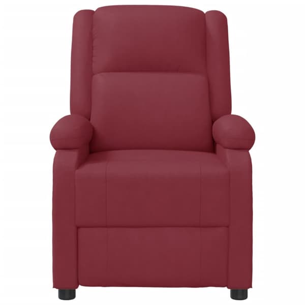 Massagefåtölj vinröd konstläder