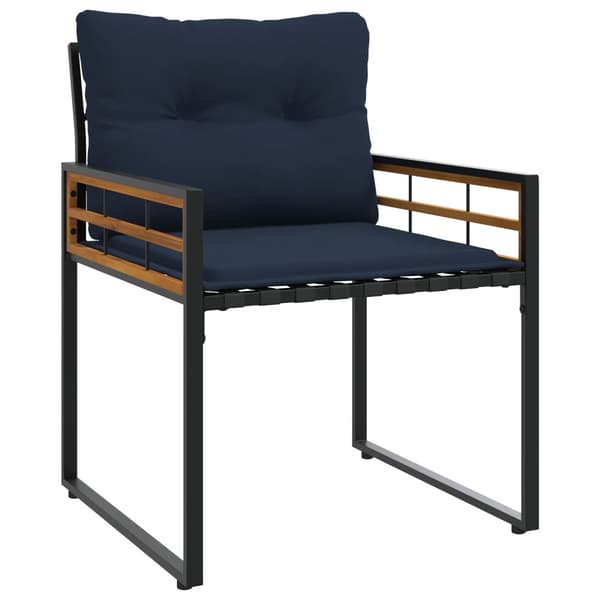 Utemöbelset med kudde 4 pcs Marinblå