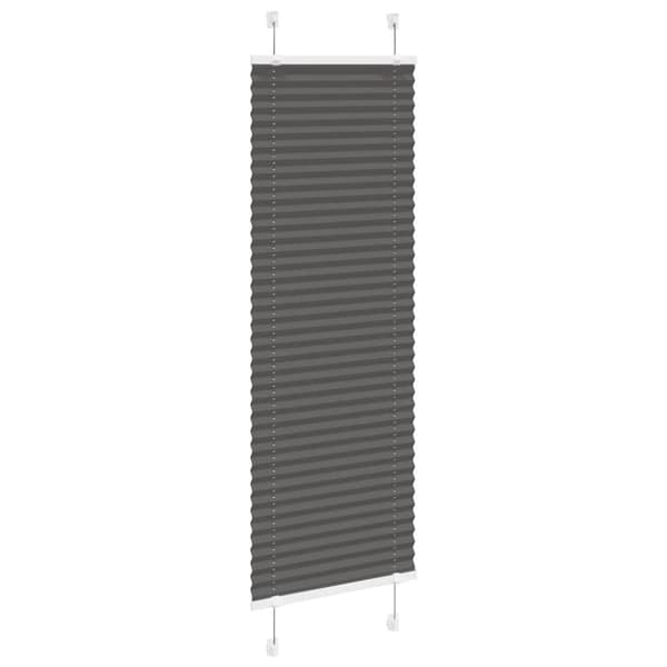 Plisserad persienn svart 45x100cm tyg bredd 44,4cm polyester